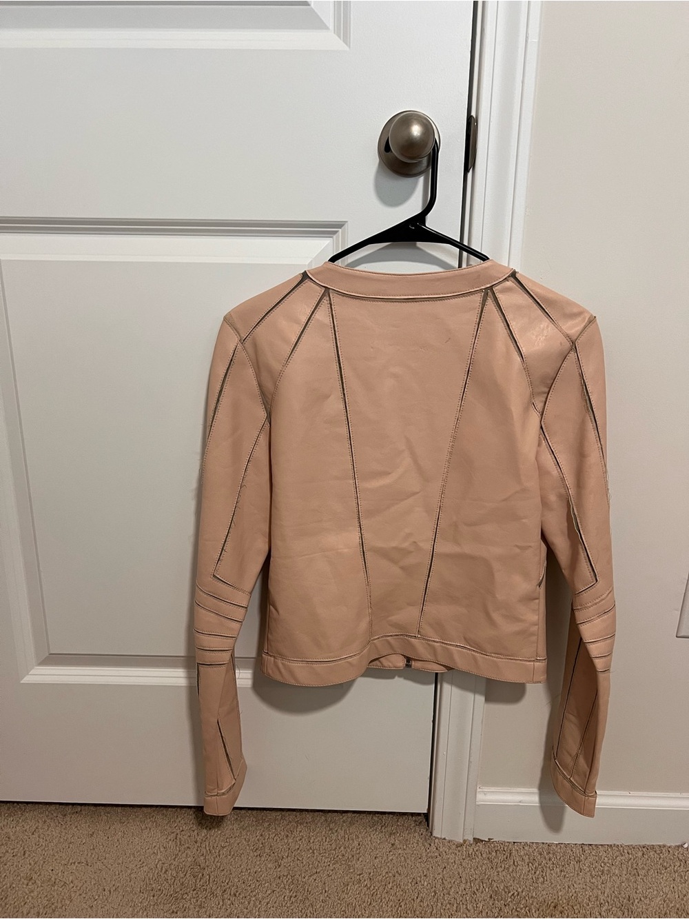 Guess Blush Pink Leather Jacket